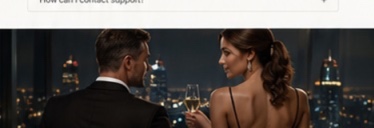Luxury dating evening city view